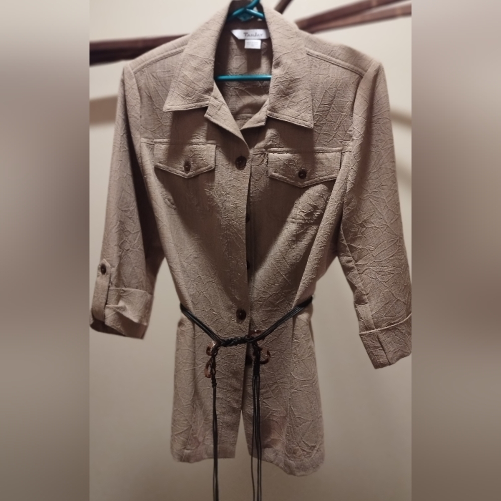 TanJay Tan Utility Jacket Plush Texture